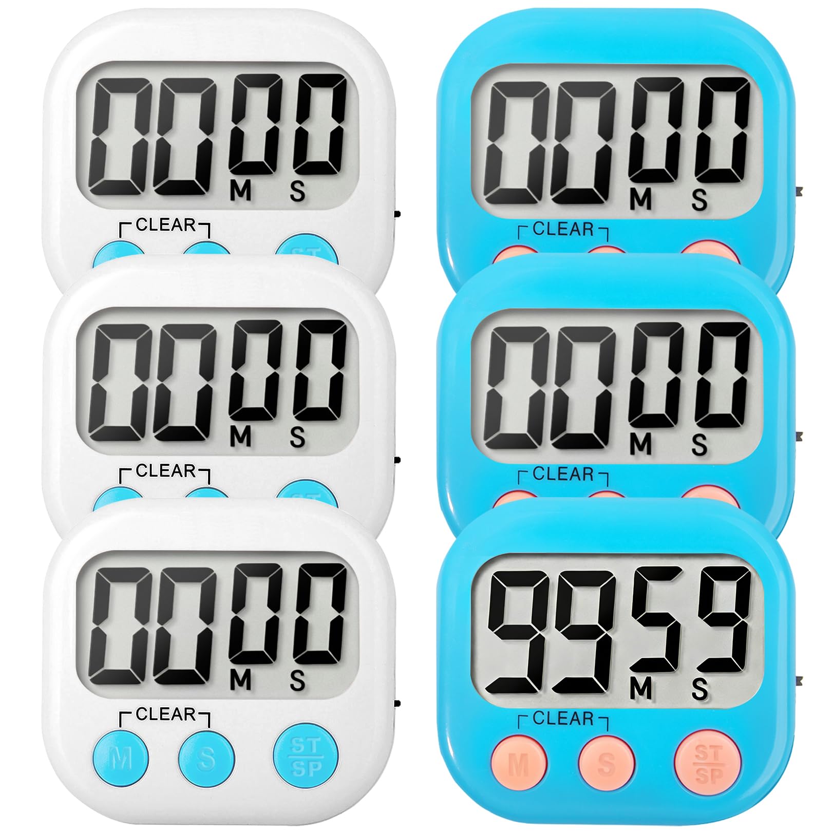 Amazon.com: 6 Pack Digital Kitchen Timer Small Classroom Timers